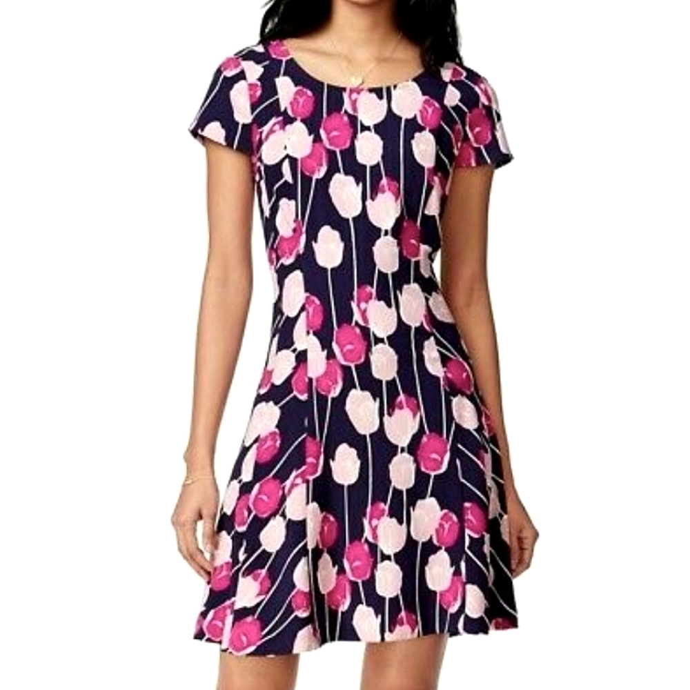 New Maison Jules Floral Fit & Flare Dress
